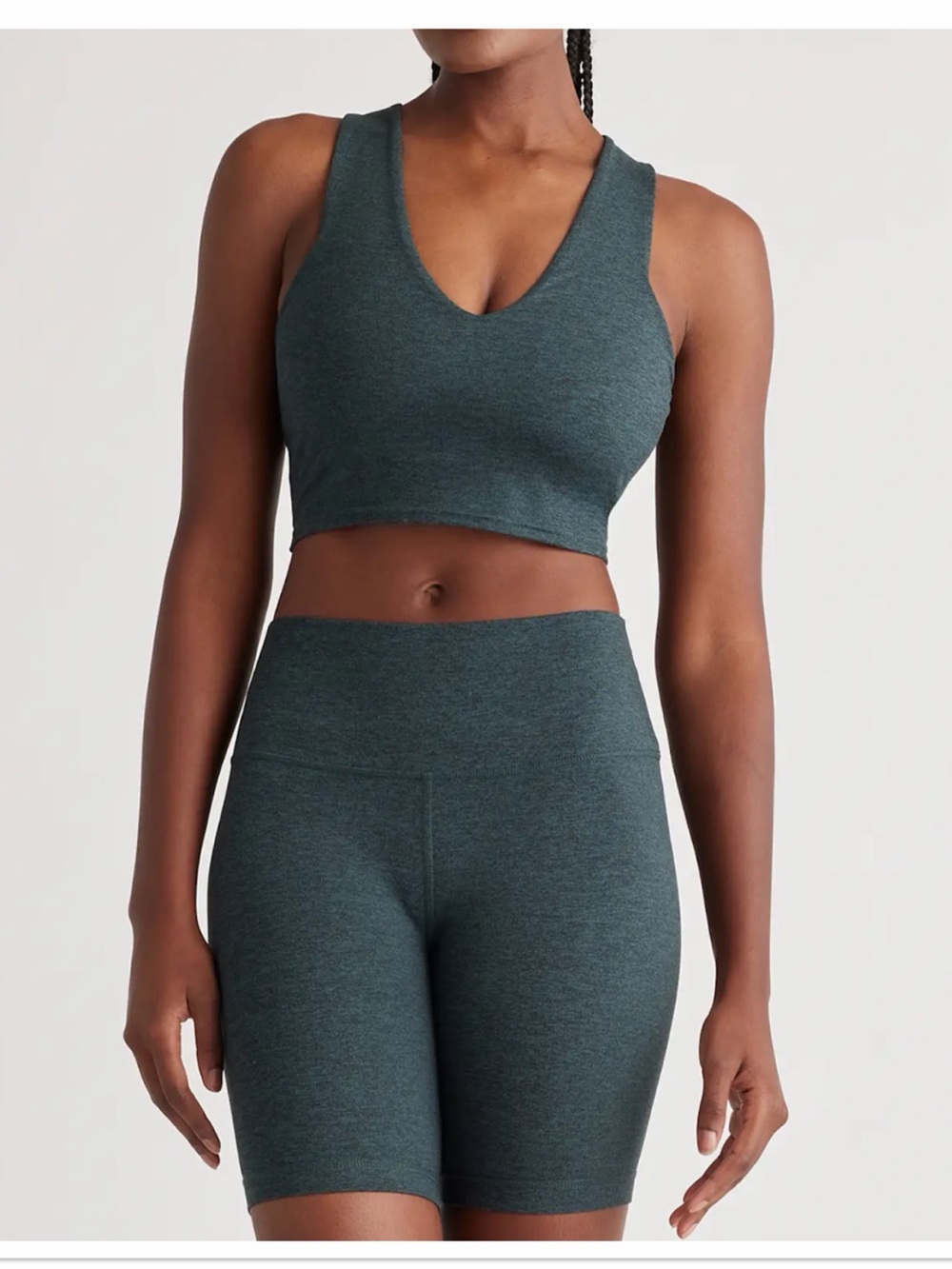 QUINCE Ultra Soft V Neck Cropped Tank